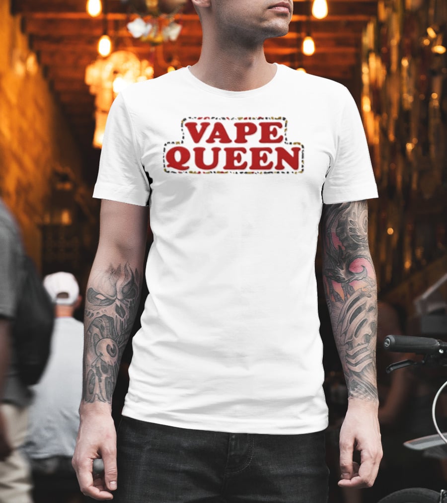 Vape Queen Vaping Statement Bold Red T-Shirt
