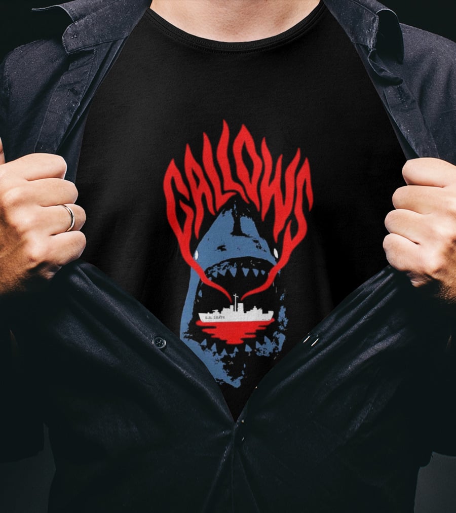 Gallows Shark With Ship Orchestra Of Wolves Collection T-Shirt