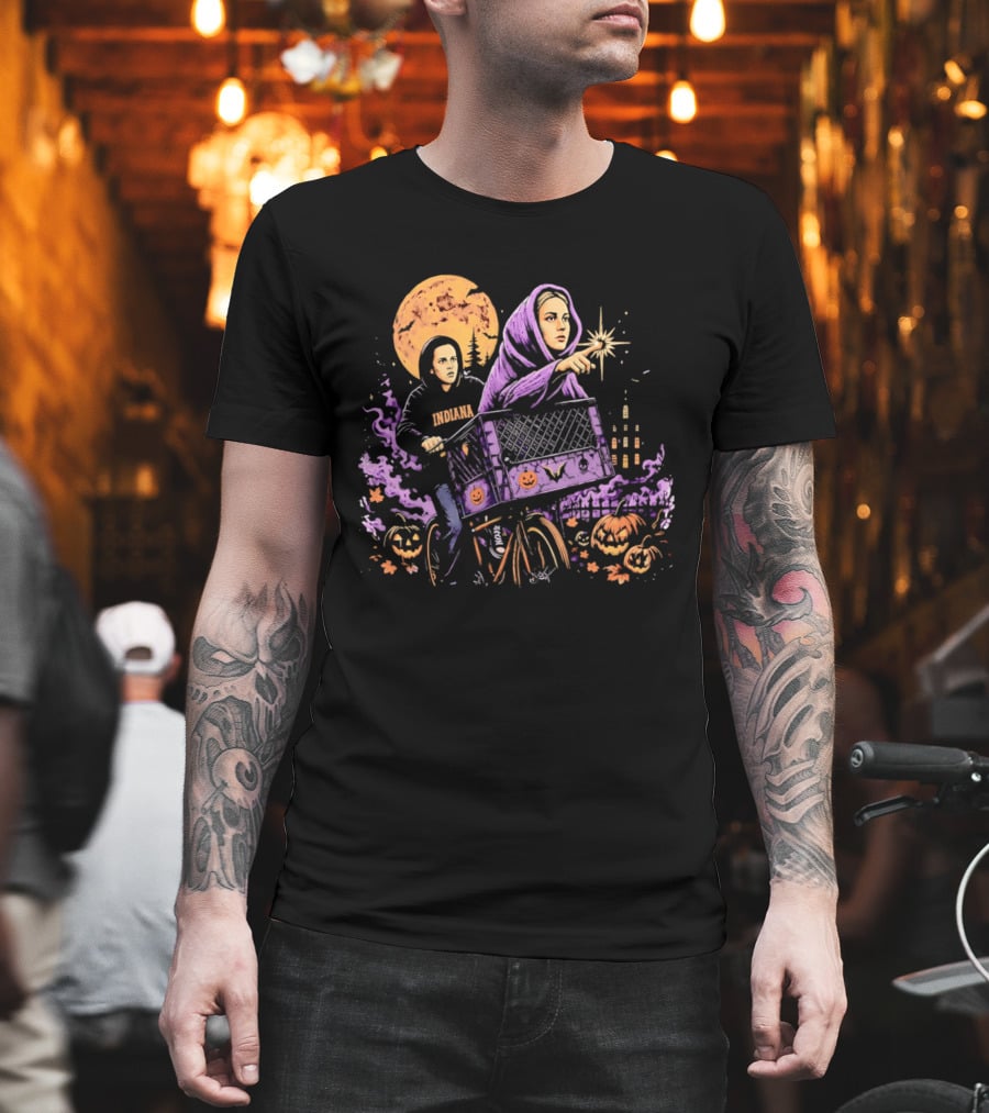 Caitlin Clark Sophie Cunningham Bicycle Halloween Movie Scene T-Shirt