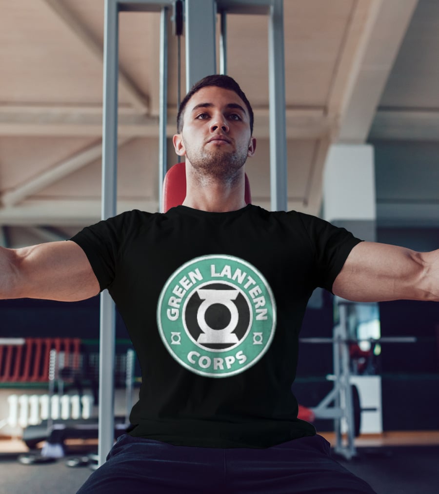 Green Lantern Corps Circular Coffee Power Ring T-Shirt