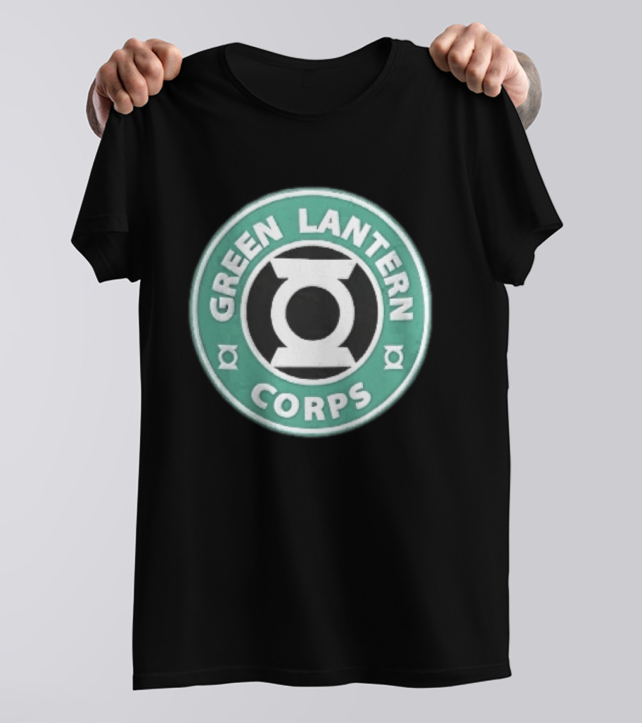 Green Lantern Corps Circular Coffee Power Ring T-Shirt