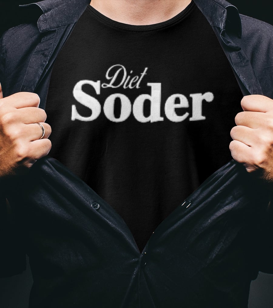 Diet Soder Cursive And Serif White Font T-Shirt