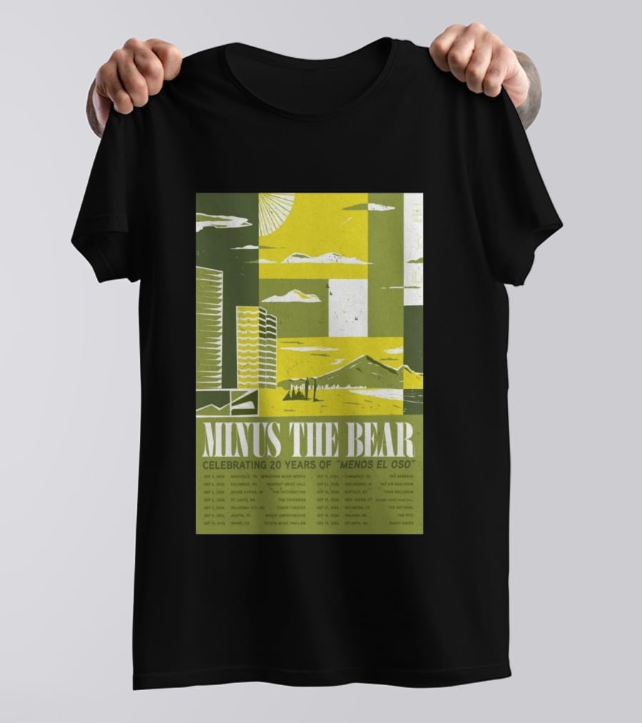 Minus The Bear Celebrating 20 Years Of Menos El Oso 2026 US Tour Dates T-Shirt