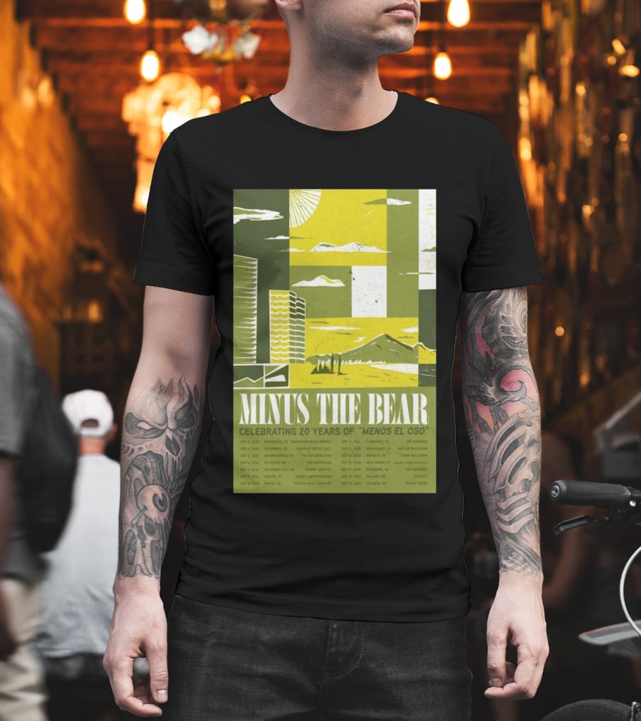Minus The Bear Celebrating 20 Years Of Menos El Oso 2026 US Tour Dates T-Shirt
