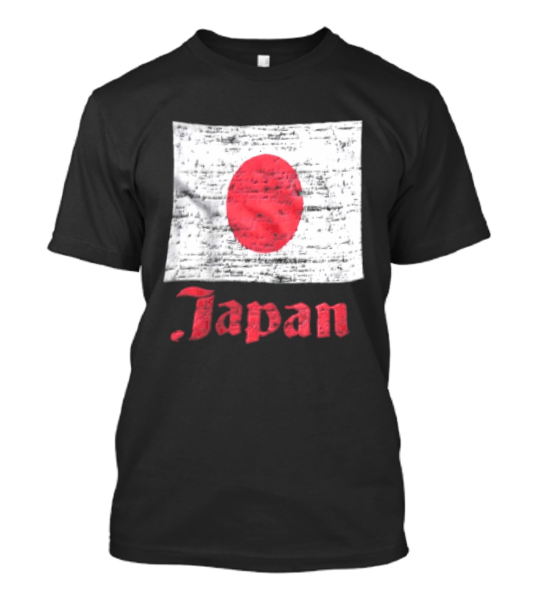 Japan Flag Distressed Style Red Dot Vintage Look T-Shirt