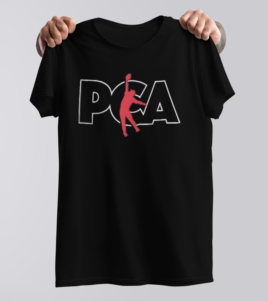 PCA Players Red Outfield Baseball Catching T-Shirt