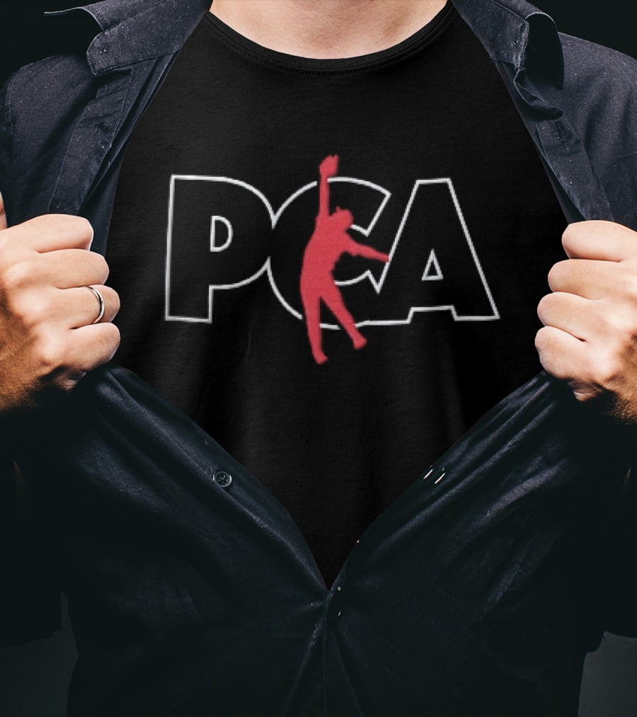 PCA Players Red Outfield Baseball Catching T-Shirt