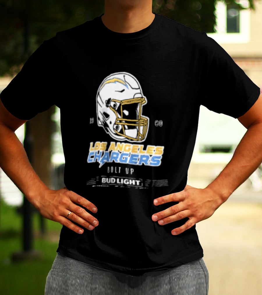 Los Angeles Chargers Bolt Up Bud Light Football 1960 T-Shirt