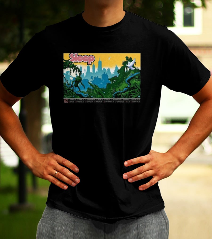 Sleep September 2026 Tour Dates Locations Skyline Jungle T-Shirt