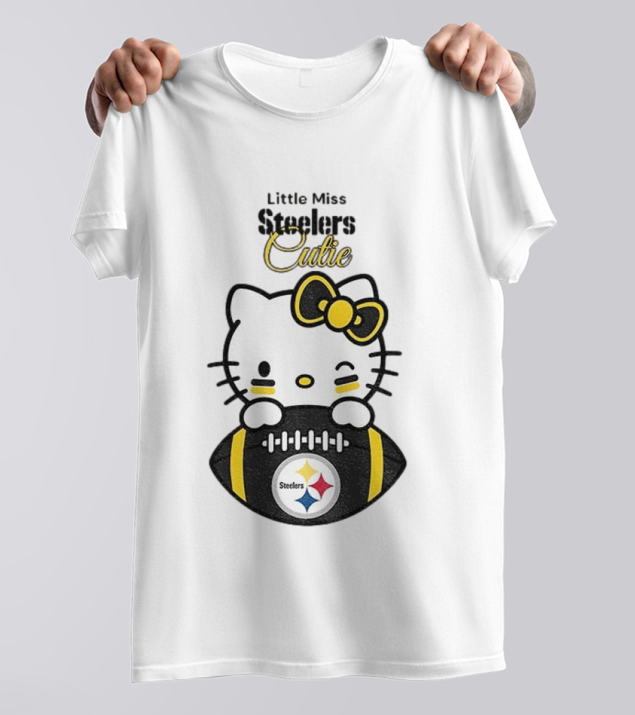 Hello Kitty Little Miss Steelers Cutie Football T-Shirt