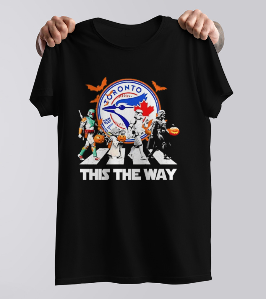 Toronto Blue Jays Star Wars This The Way Halloween Pumpkin Parade T-Shirt
