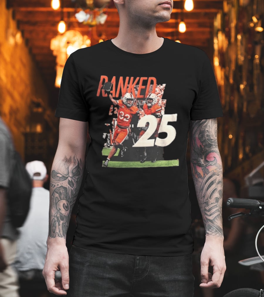 Virginia Cavaliers NCAA College Football Ranked 25 Team Players Celebration T-Shirt
