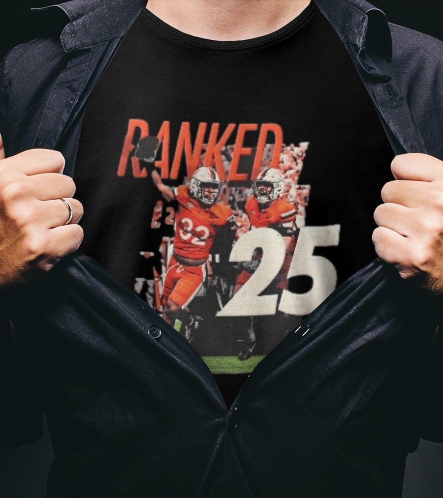 Virginia Cavaliers NCAA College Football Ranked 25 Team Players Celebration T-Shirt