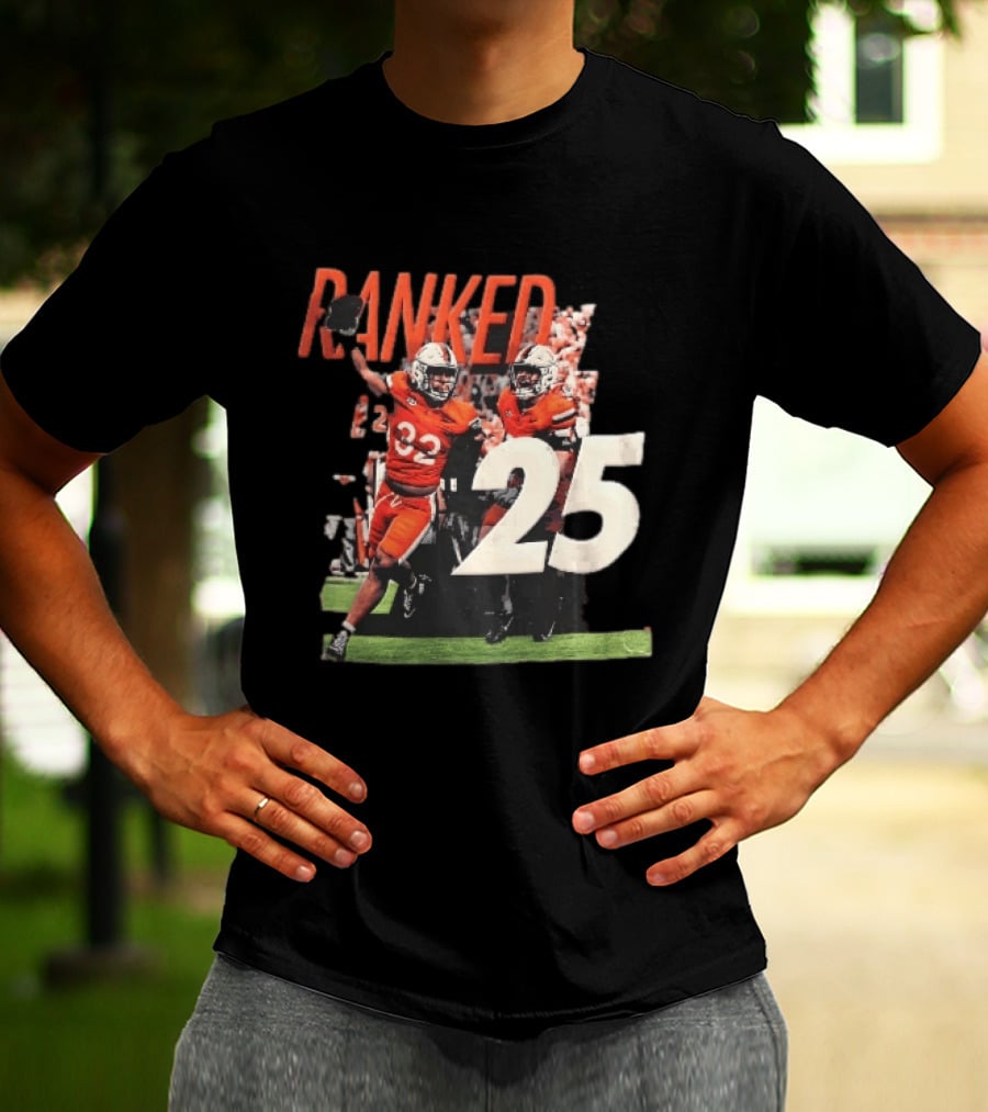 Virginia Cavaliers NCAA College Football Ranked 25 Team Players Celebration T-Shirt