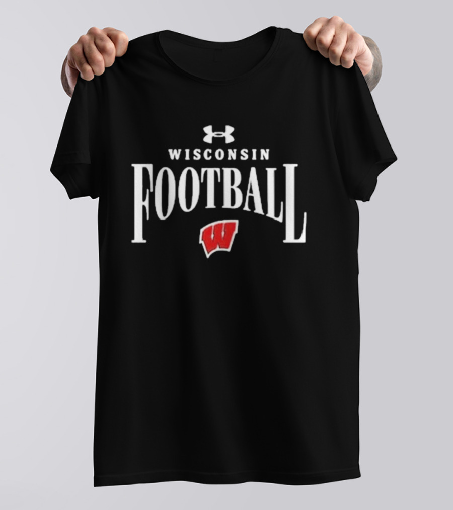 Wisconsin Badgers Football Jump Around 2026 Under Armour W T-Shirt