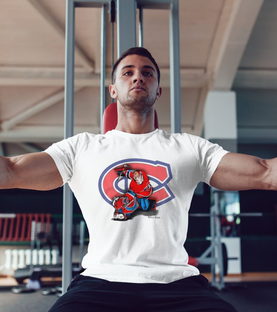 Montreal Canadiens Mathieu Garon NHL Hockey Goalie Player Image T-Shirt