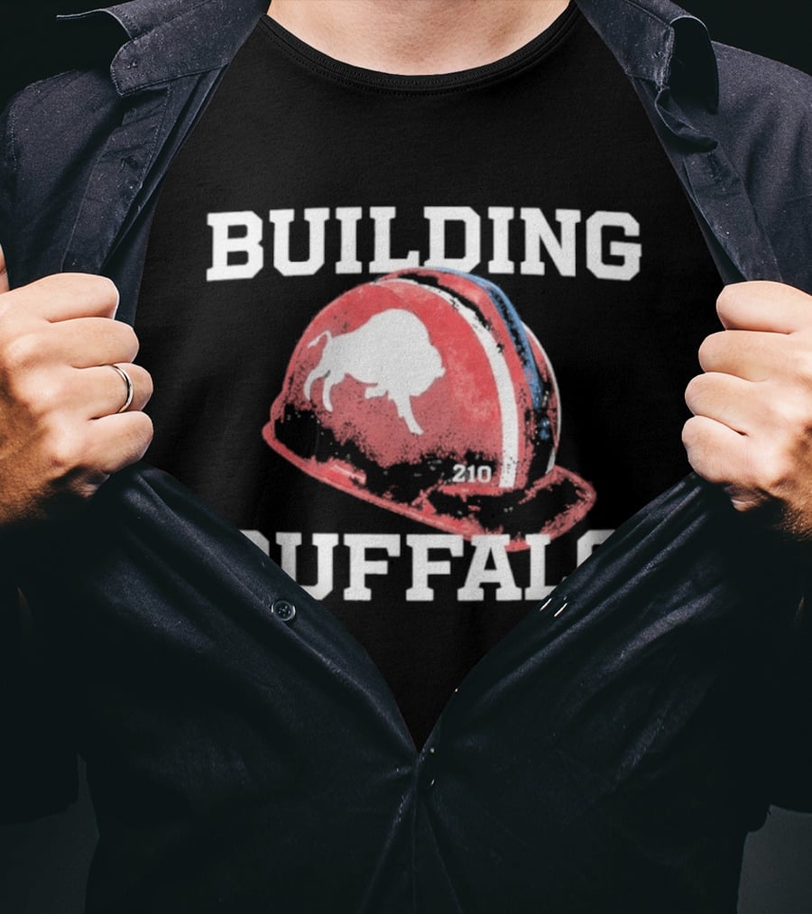 Building Buffalo Bills Hard Hat T-Shirt