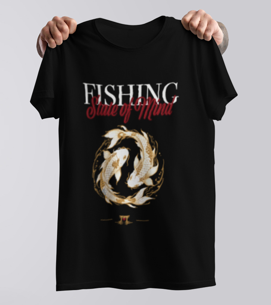 Fishing State Of Mind Koi Fish Yin Yang T-Shirt