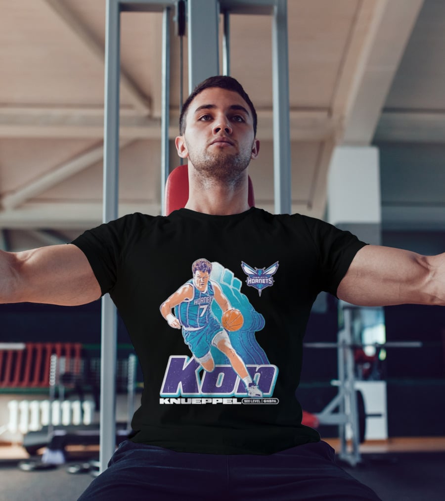 Kon Knueppel Charlotte Hornets NBA Player Number 7 Draft Pick 500 Level Edition T-Shirt