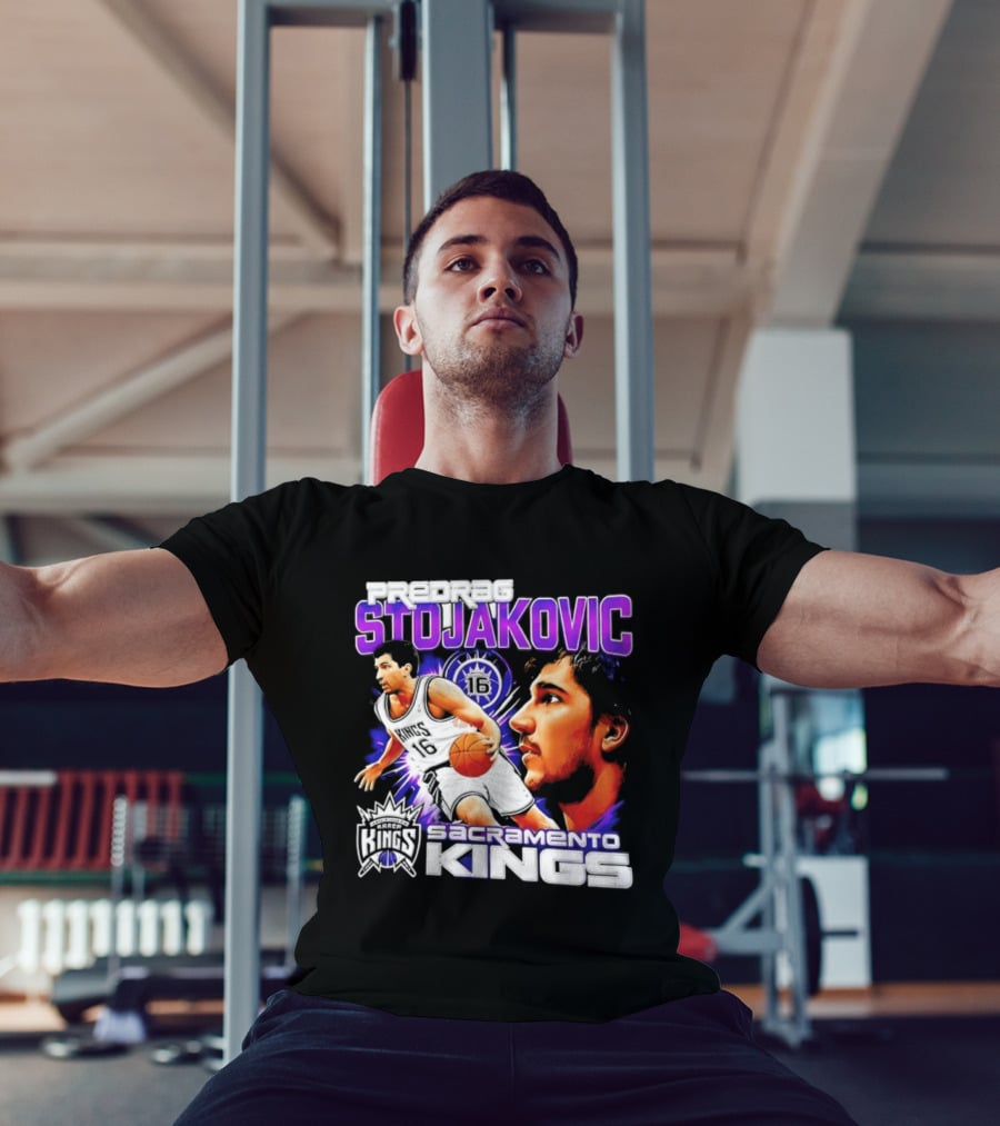Stojakovic Sacramento Kings Basketball Legend Player NBA T-Shirt