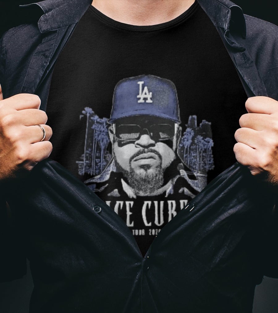Ice Cube Los Angeles Dodgers MLB Tour 2026 Palm Trees Sunglasses Cap T-Shirt