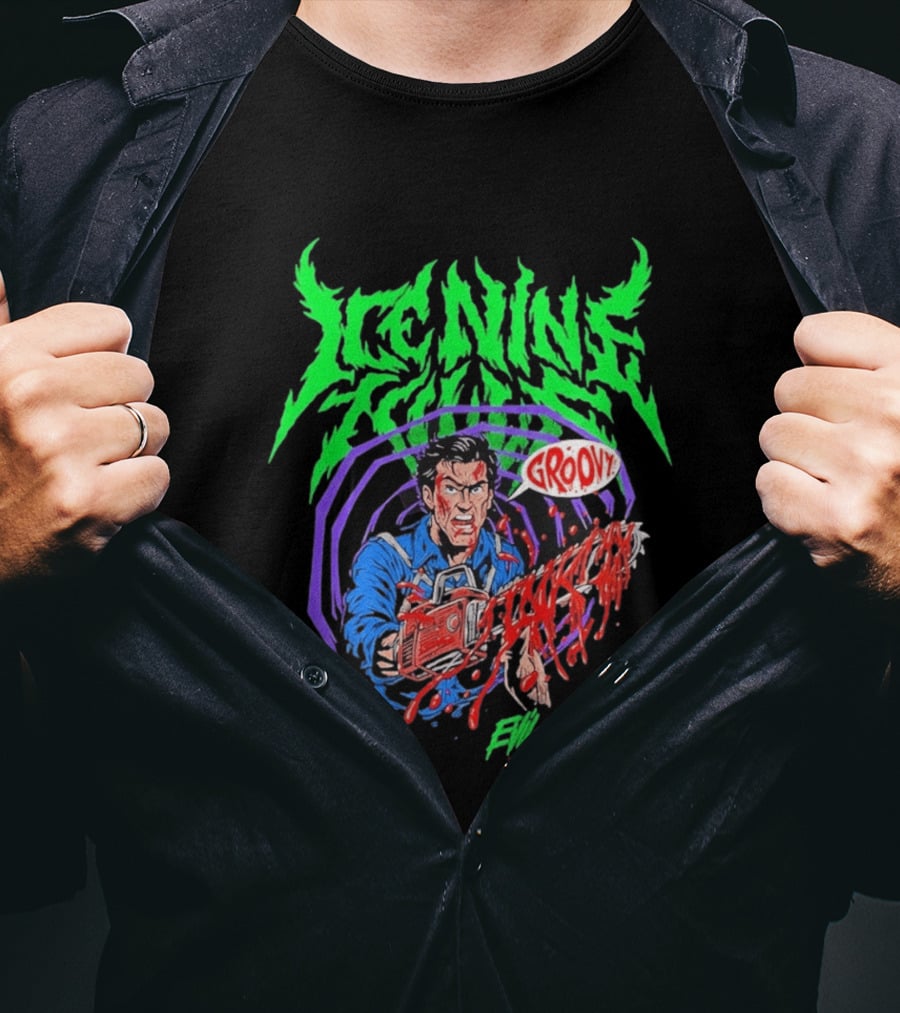 Ice Nine Kills Groovy Evil Dead 2 Blood Guts 2026 T-Shirt