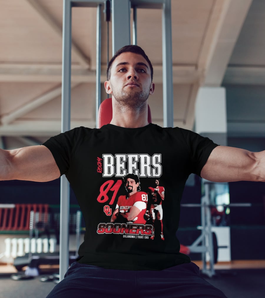 Rocky Beers 81 Oklahoma Sooners Tight End Football Team T-Shirt