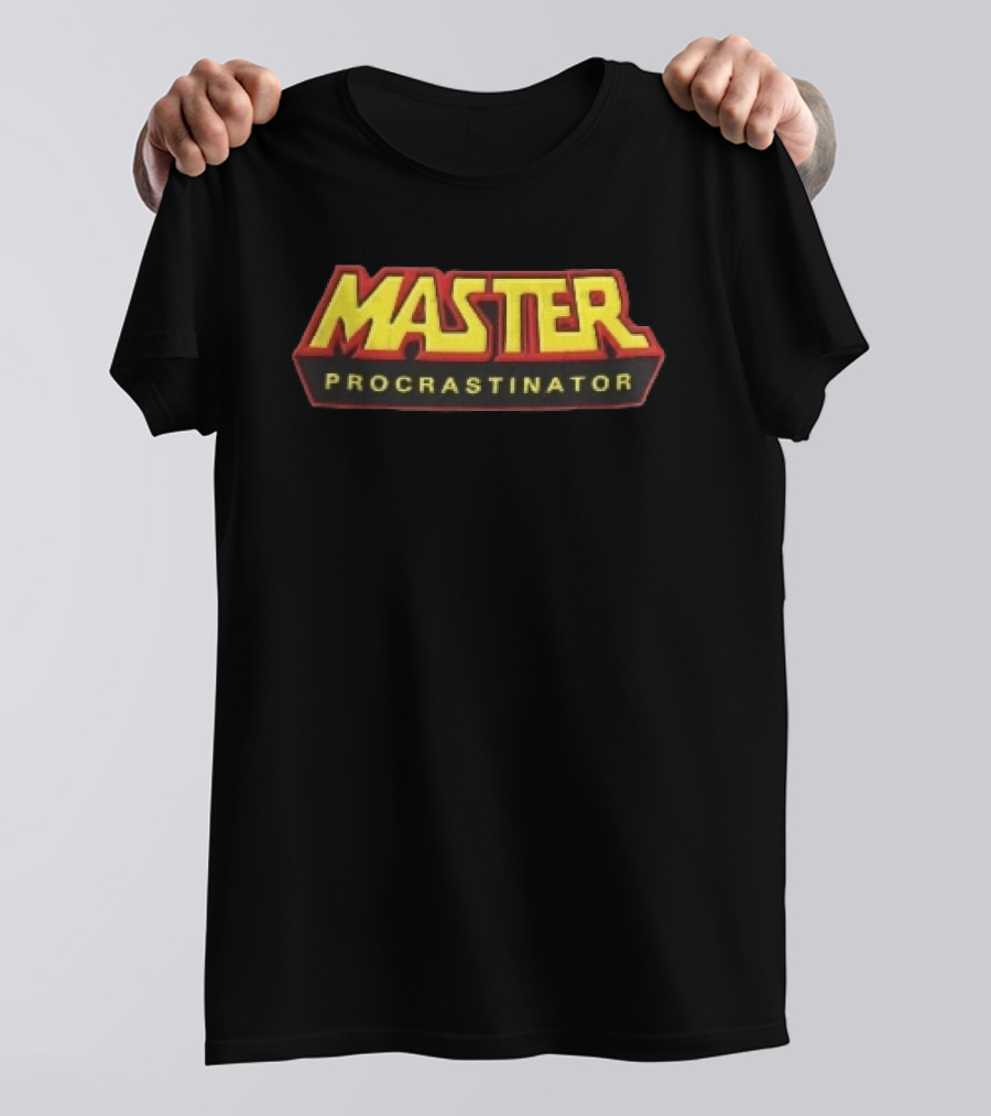 Master Procrastinator Red Yellow Retro Comic T-Shirt