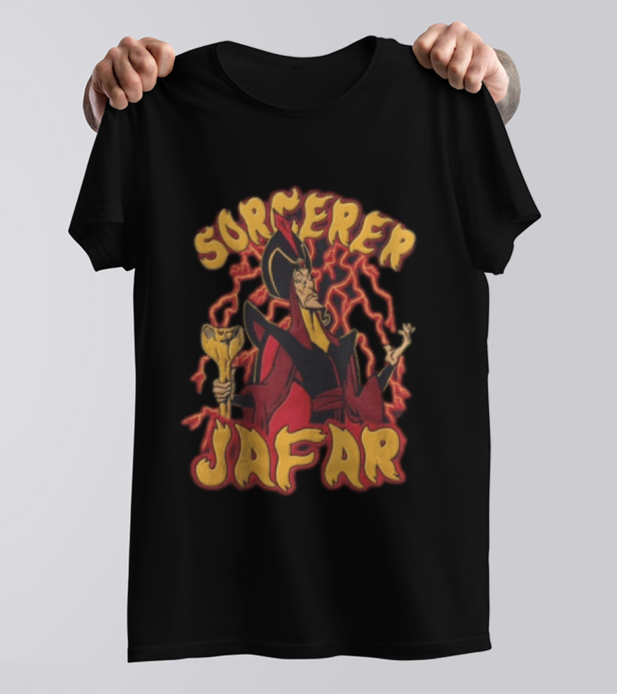 Sorcerer Jafar Aladdin Villain Magic Staff Power T-Shirt