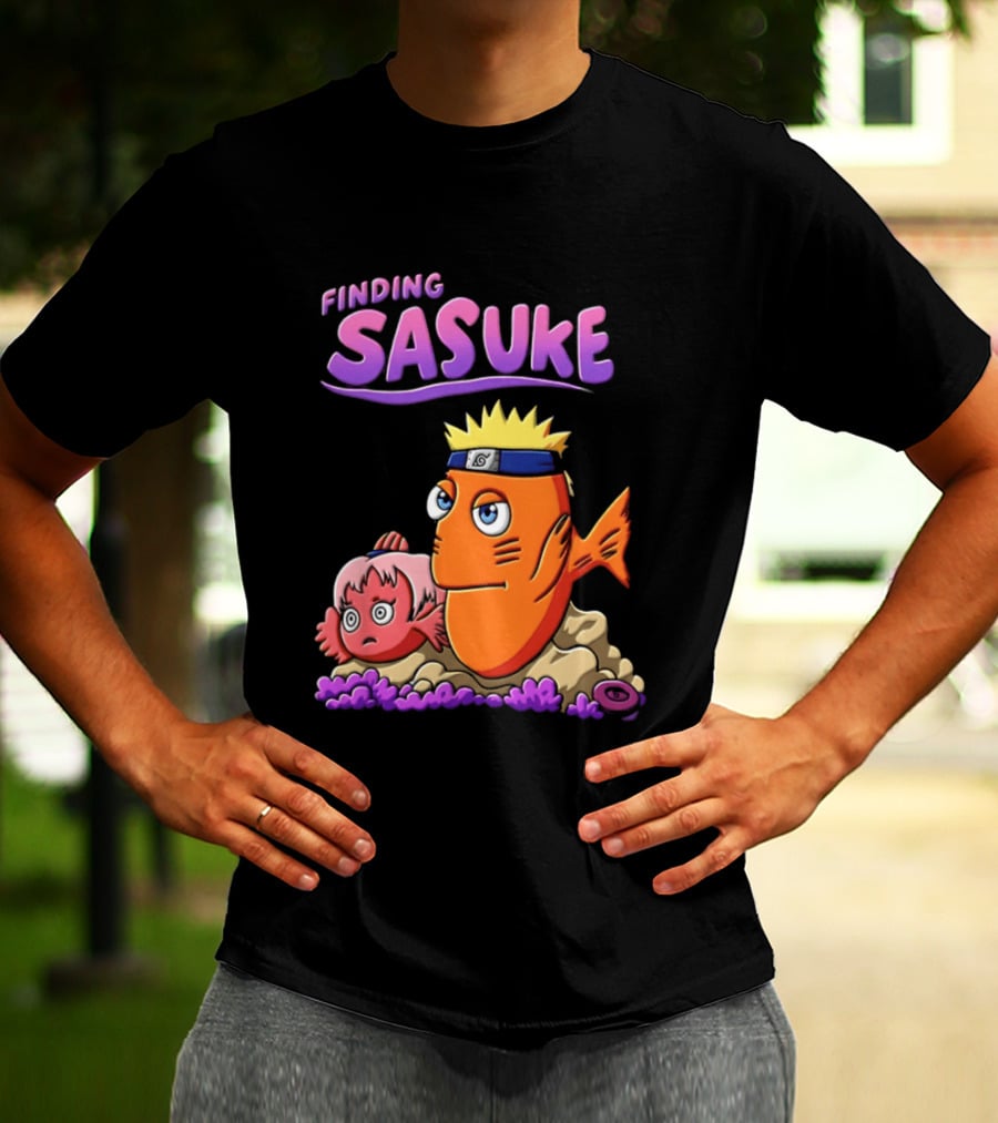 Finding Sasuke Naruto Uzumaki Sakura Haruno Anime Series T-Shirt