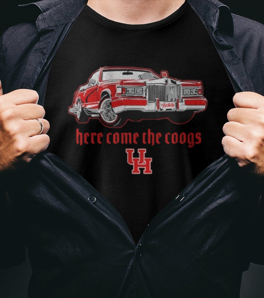 Here Come The Coogs Houston Cougars Football UH Classic Car T-Shirt