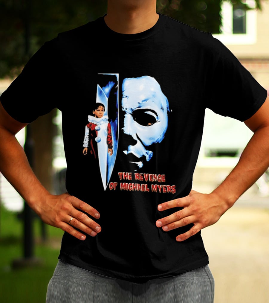 The Revenge Of Michael Myers Halloween Mask Knife Clown T-Shirt