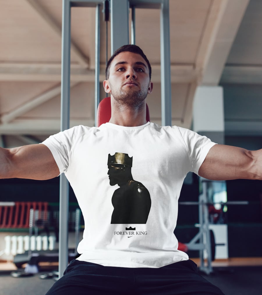 LeBron James Forever King Gold Crown Silhouette Nike T-Shirt