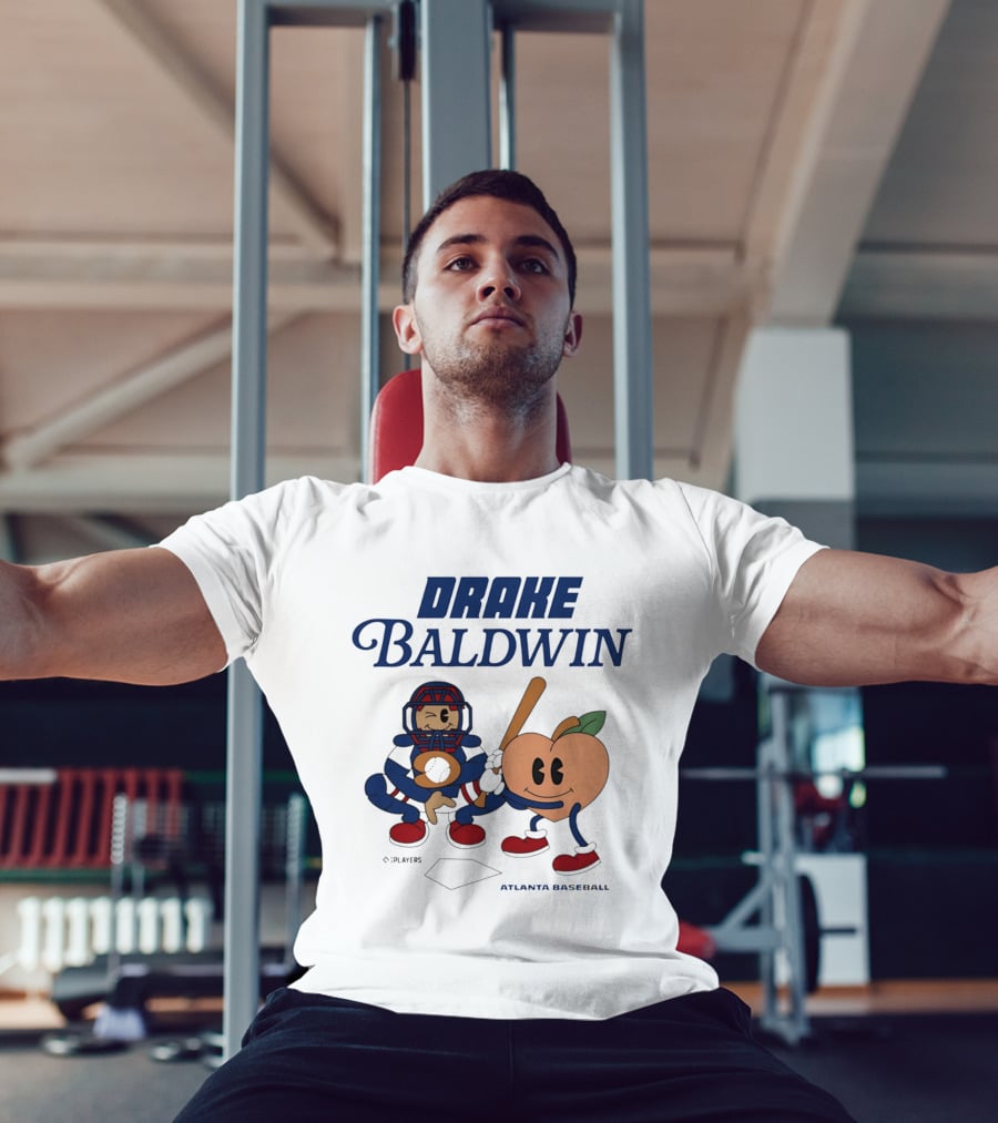 Drake Baldwin Animated Players Atlanta Baseball Peachtree T-Shirt