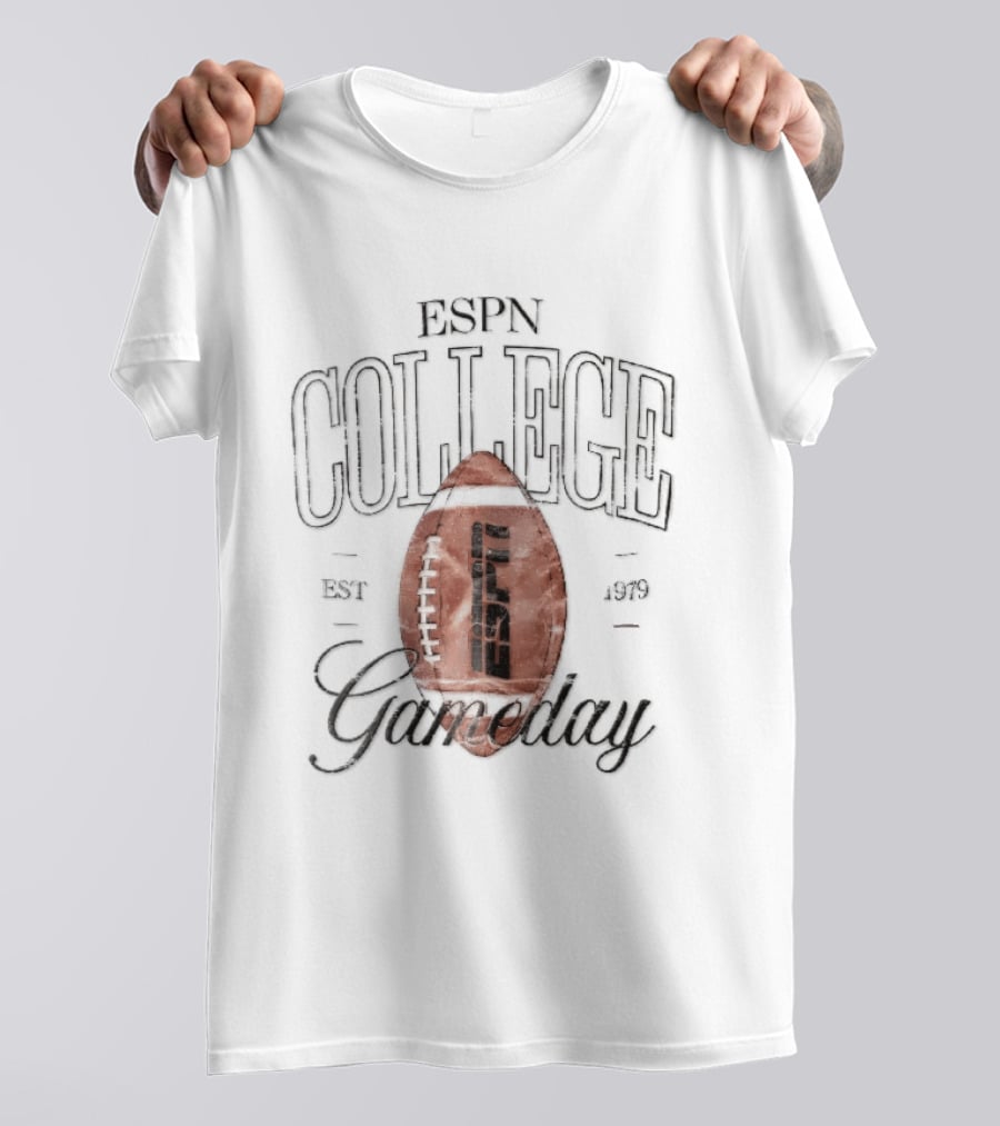 ESPN College Gameday Established 1979 Distressed Football T-Shirt
