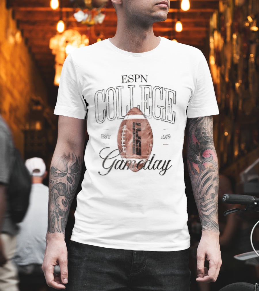 ESPN College Gameday Established 1979 Distressed Football T-Shirt
