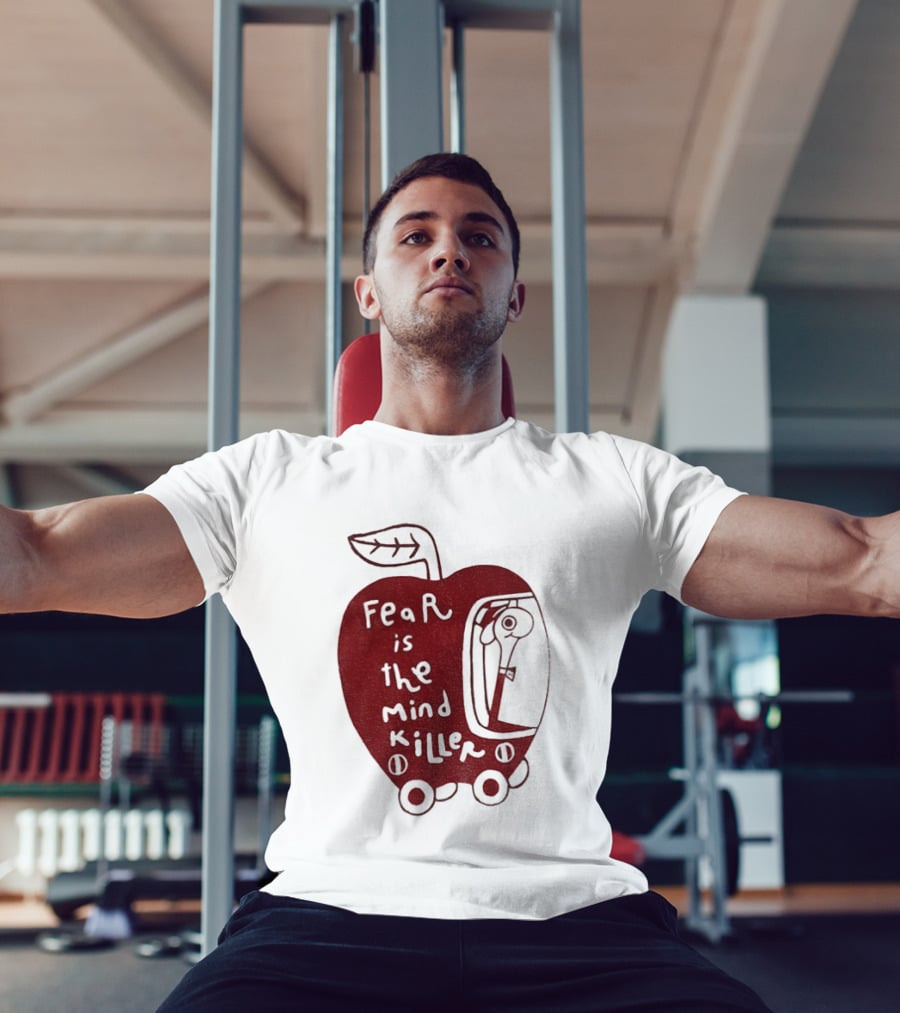 Fear Is The Mind Killer Red Apple With Wheels And Leaf T-Shirt