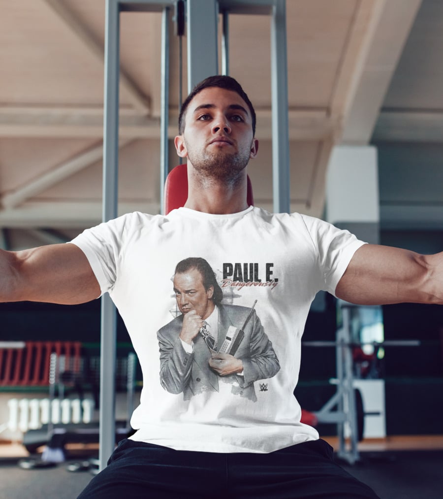 Paul E. Dangerously WWE Retro Suit And Cell Phone Pose T-Shirt