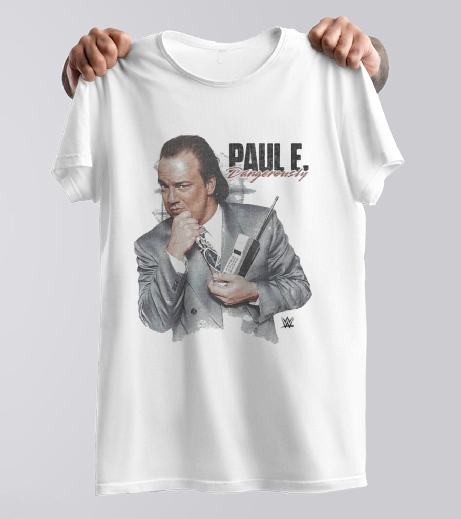 Paul E. Dangerously WWE Retro Suit And Cell Phone Pose T-Shirt