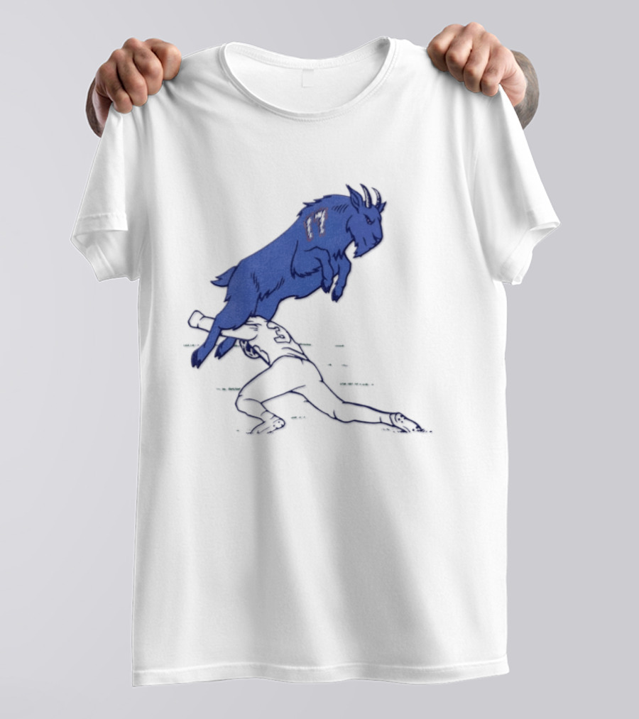 Buffalo Bills Josh Allen Goat 17 Jumping Over Defender Football Play T-Shirt