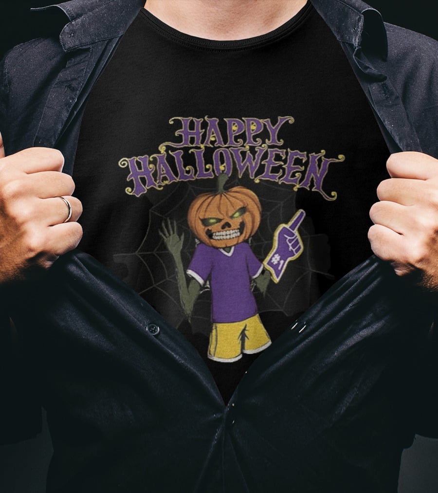 Tiger Lanny Happy Halloween Pumpkin Head Jack O' Lantern Rivalry T-Shirt