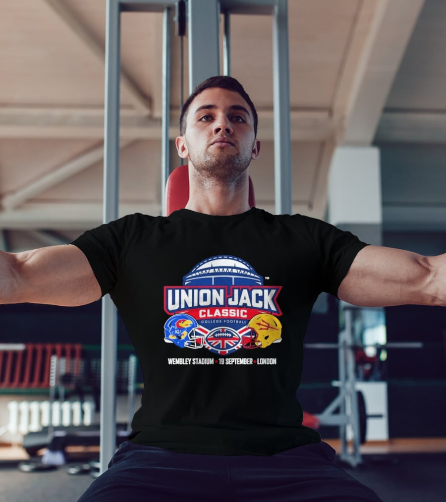 Union Jack Classic College Football Kansas Vs Arizona State Wembleу Stadium London 19 September 2026 T-Shirt