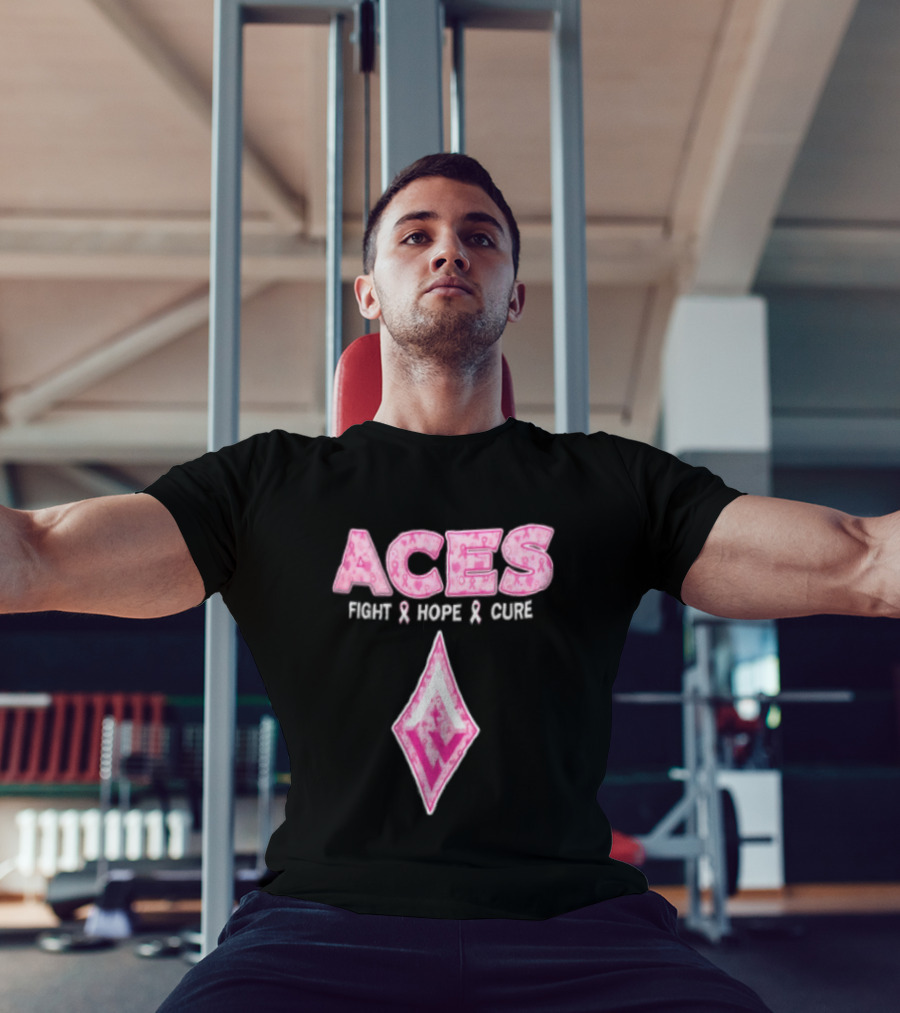 Aces Fight Hope Cure Pink Ribbon Las Vegas Aces T-Shirt