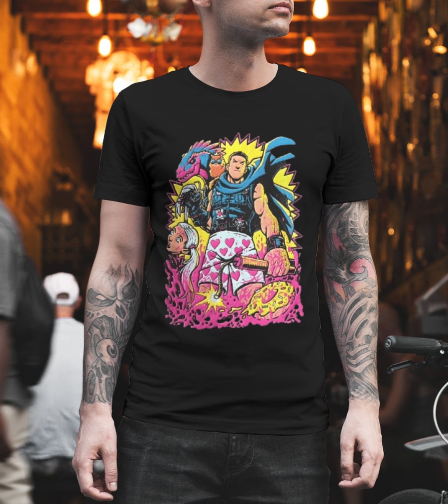 Goddamnit Donut Miss Me Matt Dinniman Neon Warrior Heart Boxers Dinosaur Cat T-Shirt