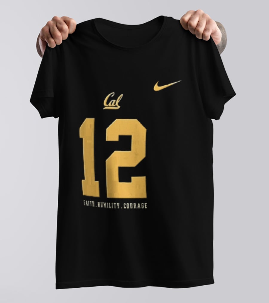 California Golden Bears Number 12 Nike Faith Humility Courage T-Shirt