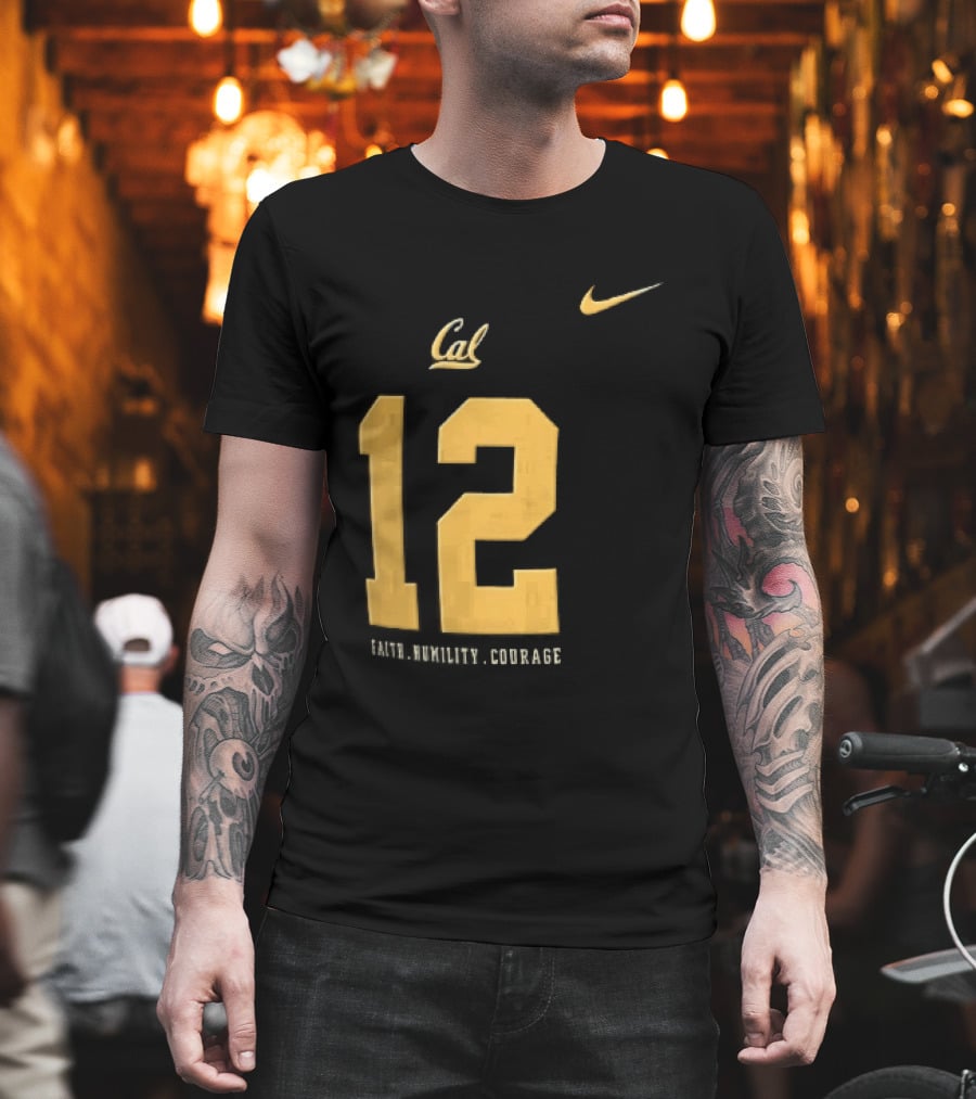 California Golden Bears Number 12 Nike Faith Humility Courage T-Shirt