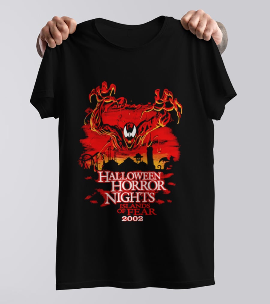 Carnage Halloween Horror Nights Islands Of Fear 2002 T-Shirt