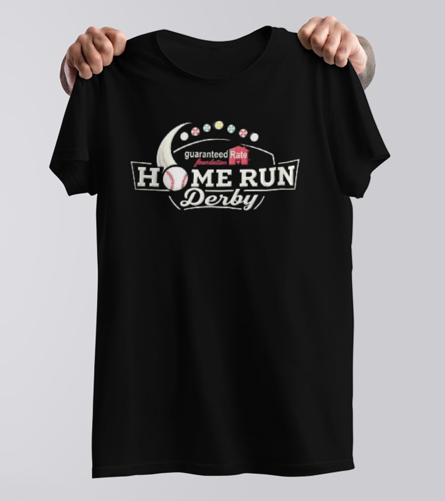 Guaranteed Rate Foundation Home Run Derby Baseball Peppermint Candy Motion Trail T-Shirt