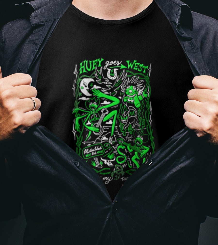 Huey Goes West Fluston West Next 666 Miles Bustin My Way To Hell T-Shirt