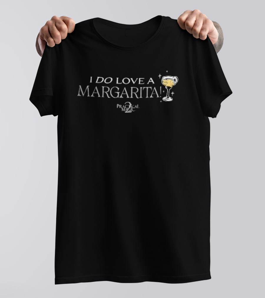 I Do Love A Margarita Practical Magic 2 Cocktail Glass Lime Slice Sparkles T-Shirt